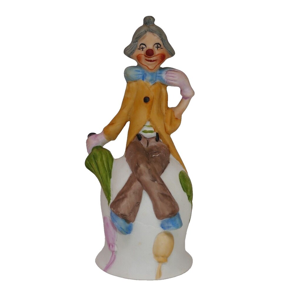 Price Products 5" Clown Bisque Porcelain Bell